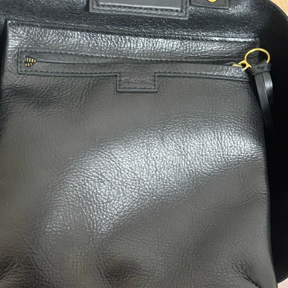 Madewell Abroad Black Leather Crossbody Tote Bag - Picture 14 of 15